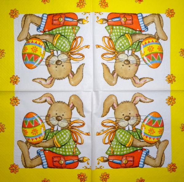 184 Hasen: unnatürlich - 3-lagig - 35x35 cm